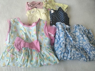 X 6-teiliges Sommer Kleiderpaket Kleinkind Mädchen Kleidung John Lewis, Debenham 9-12M