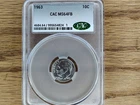 1963 and 1959  Roosevelt Dime CAC Graded Beautiful