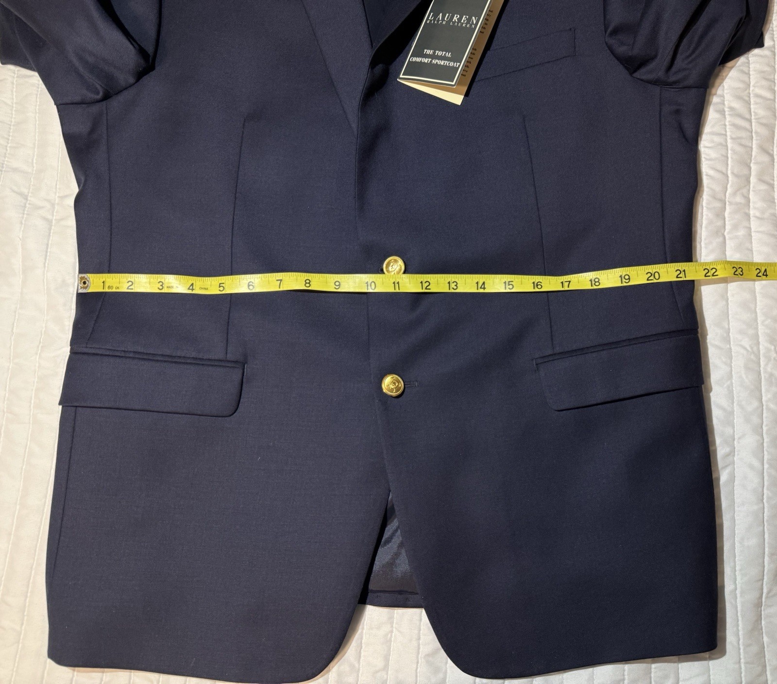 New Lauren Ralph Lauren Mens 44R Blue Wool Gold Button Blazer Sportscoat NWT thumbnail 15