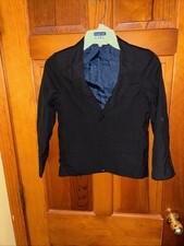 Cat and Jack Boys Black Blazer Jacket Size 7 Button Front Long Sleeve NWOT