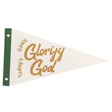 Kids Nursery Room Decor, Today's Goals Glorify God Christian Pennant bible4