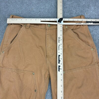 Carhartt Trousers Adult 34x30 Brown Double Knee Workwear Carpenter