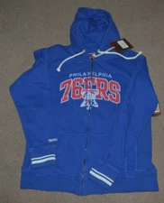 NWT Philadelphia 76ers Mitchell & Ness WOMENS Hoodie Hooded Sweatshirt 2XL