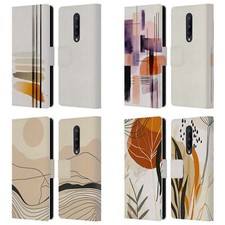 OFFICIAL HAROULITA MINIMALIST ABSTRACT LEATHER BOOK CASE FOR ONEPLUS PHONES