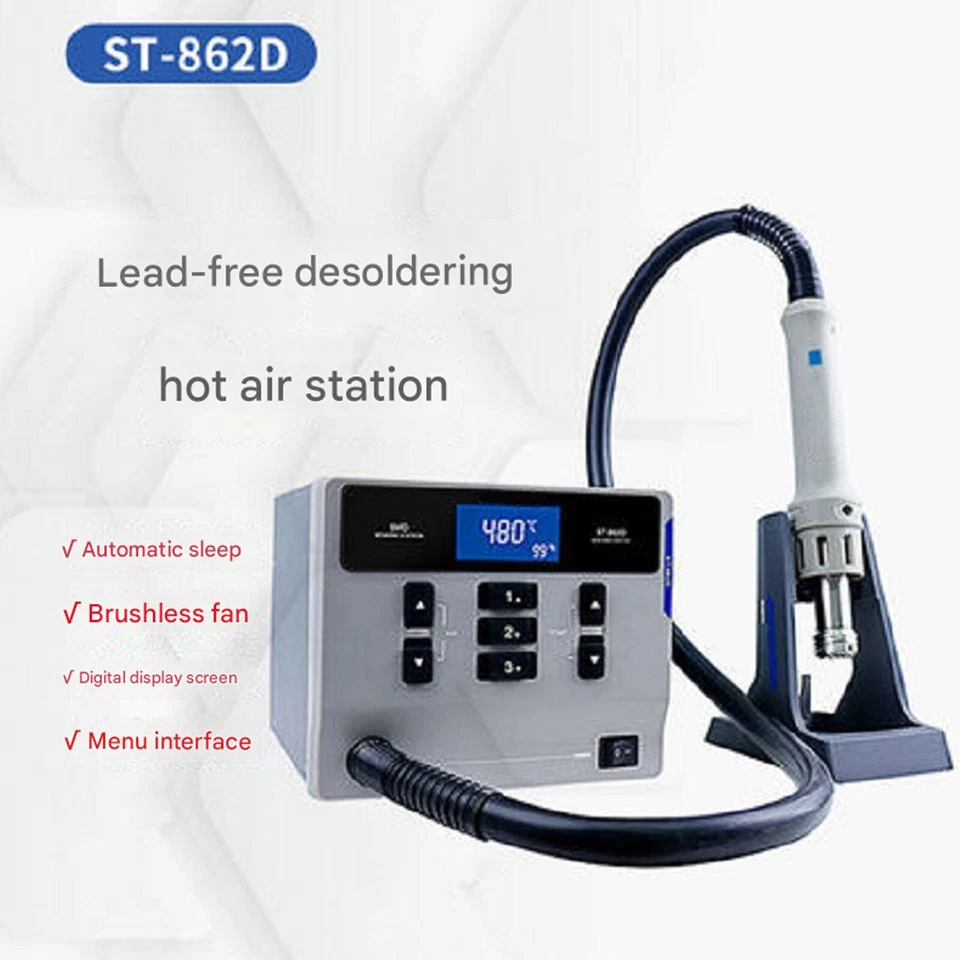 ATTEN St-862D 1000W Hot Air Digital Display Desoldering  Rework Station US STOCK - Image 3 of 4
