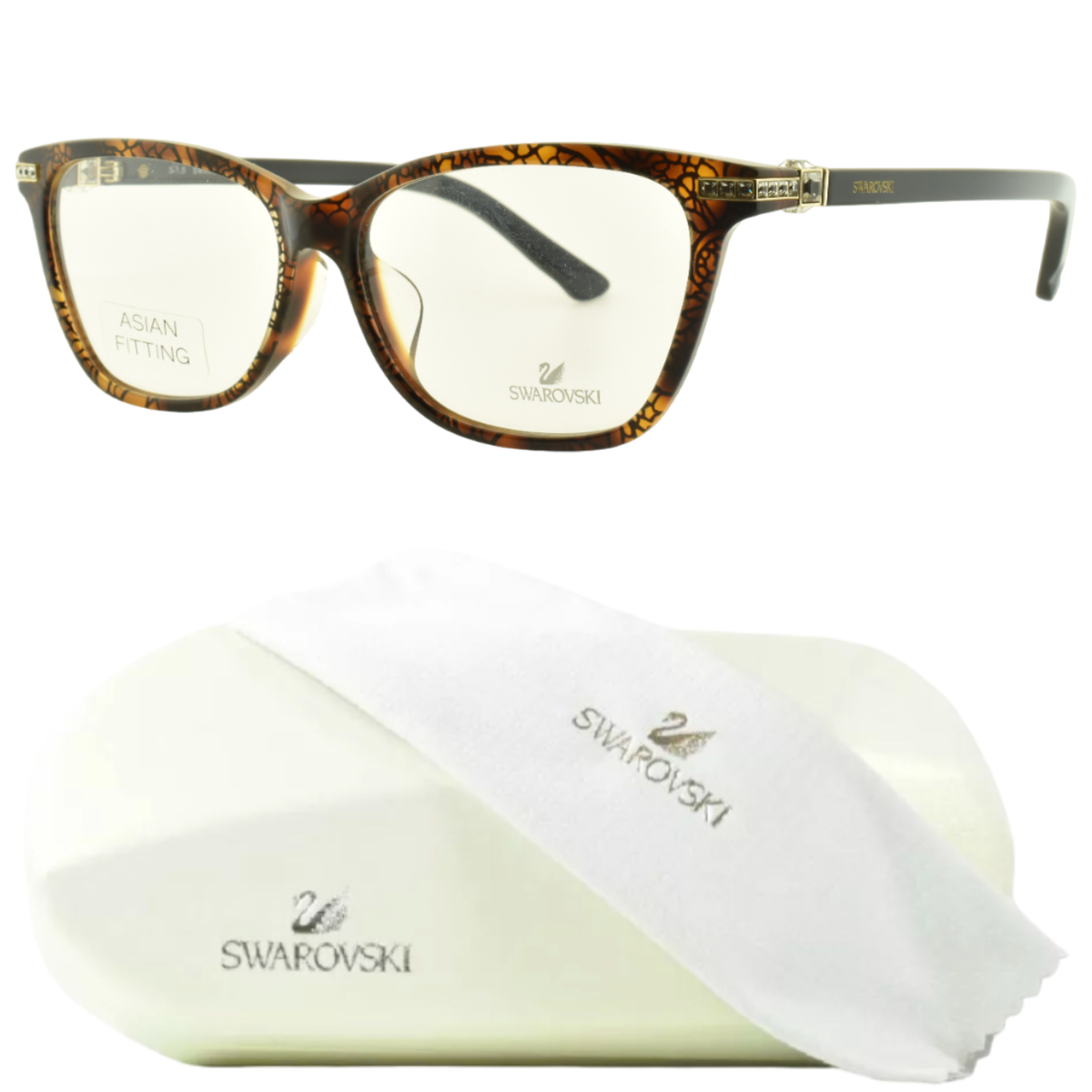NEW!! SWAROVSKI SK5153 056 Havana Full Rim Womens Optical  display picture 1