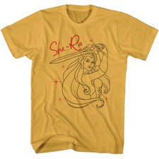 Masters Of The Universe Cartoon She-Ra Line Art Swinging Sword Men's T Shirt