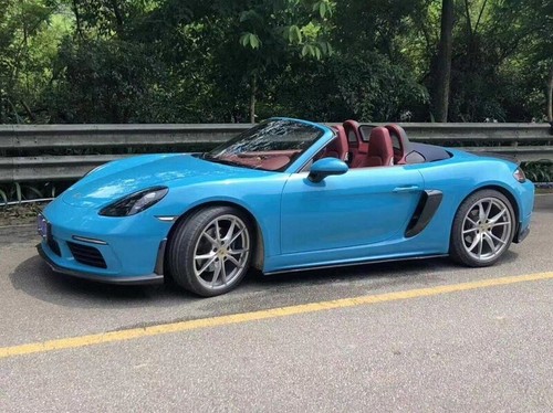 Carbon Fiber Car Side Skirts Wings For Porsche 718 Boxster Cayman 16-19 - Picture 2 of 6