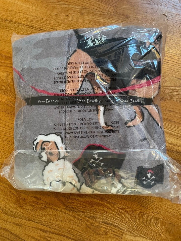 Vera Bradley HOWLOWEEN Dog Throw Fleece Blanket Halloween Spooky