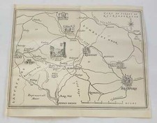 LESLIE ATKNISON Map of Haworth and Surroundings (1946 Lithograph)