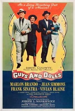 GUYS AND DOLLS Movie POSTER 27x40 C Marlon Brando Jean Simmons Frank Sinatra