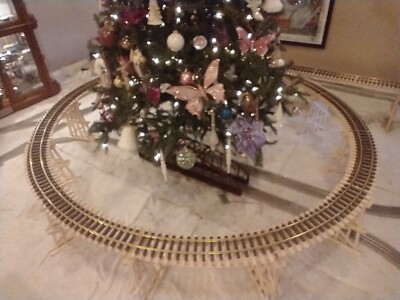 LGB  72307 W/ Christmas Train Trestle REDWOOD 12'' Full Set Up For LGB USA PIKO