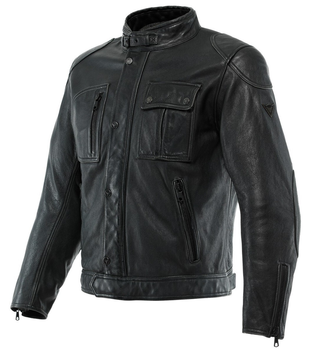 Motorcycle Jacket Skin Dainese Atlas Leather Jacket Black TG 54 | eBay