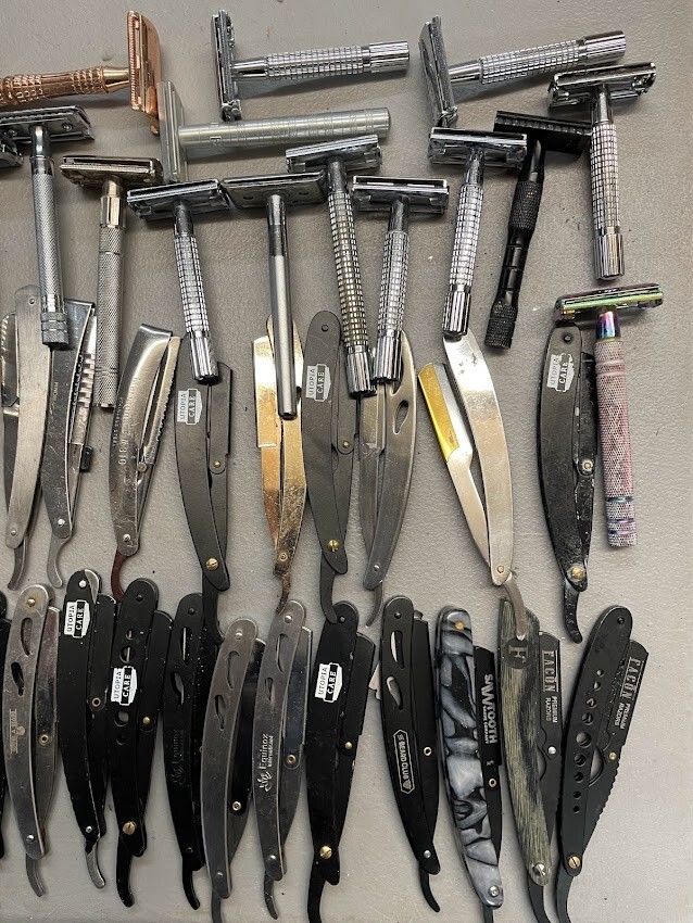Lot of 50 - Assorted Straight Edge Razors and Safety Razors | eBay