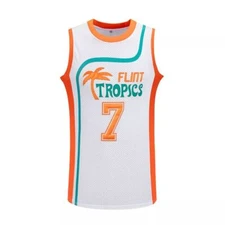 Men's Medium Semi Pro Coffee Black #7 Flint Tropics Basketball Jersey Stitched