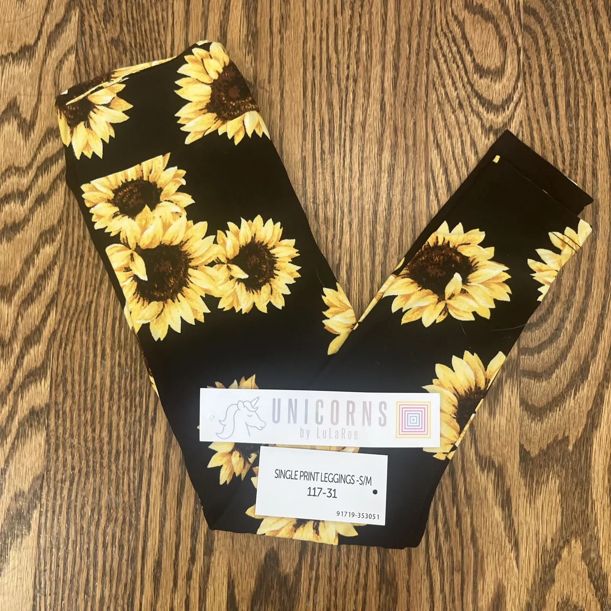 NWT LulaRoe unicorn Sunflower kids s m small medium leggings