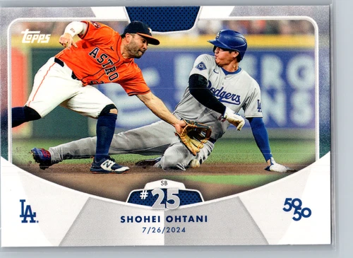 Topps Shohei Ohtani 50/50 Set Base Card - Stolen Base #25, Card #56
