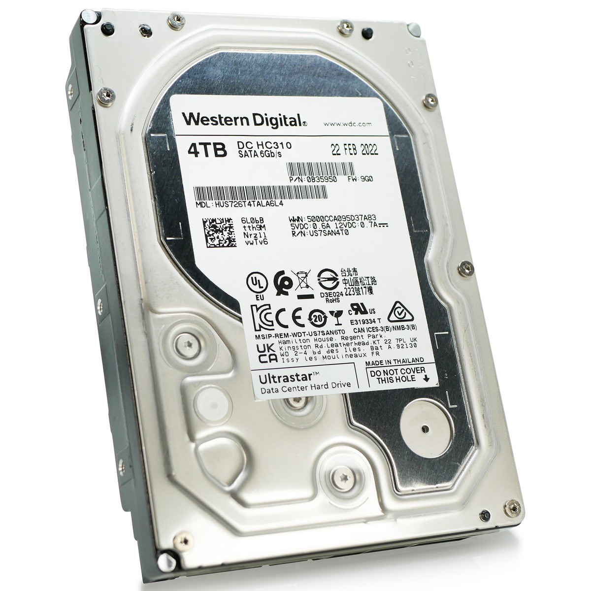 WD Ultrastar DC HC310 4TB HUS726T4TALA6L4 0B35950 7.2K SATA 3.5