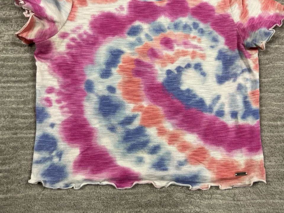 Top Hollister Mujer XS Multicolor Tie Dye Imprescindible Colección Recortado Foto 3 de 4