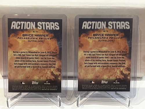 Bryce Harper 2023 Topps Update Action Stars White And Blue Variations #AS-16 - Picture 2 of 2