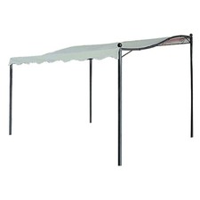 GAZEBO DA GIARDINO "VERANDA" 3x2,5m TELAIO METALLO COPERTURA IN POLIETILENE ECRU