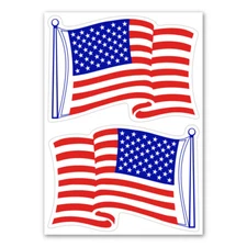 Large Waving US Flag Pack  Magnet