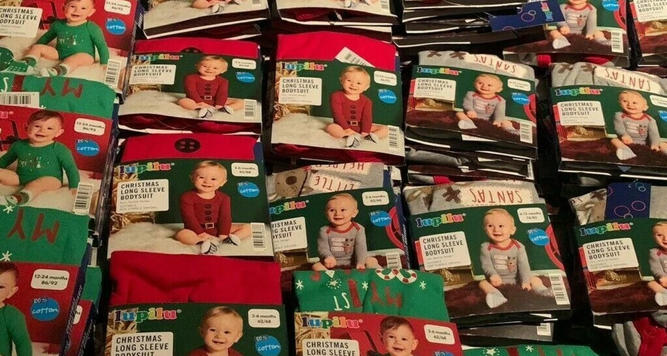 LUPILU LUPIILU Baby All in One Xmas Weihnachtsoutfit Strampler - Schnäppchen Playsuit NEU