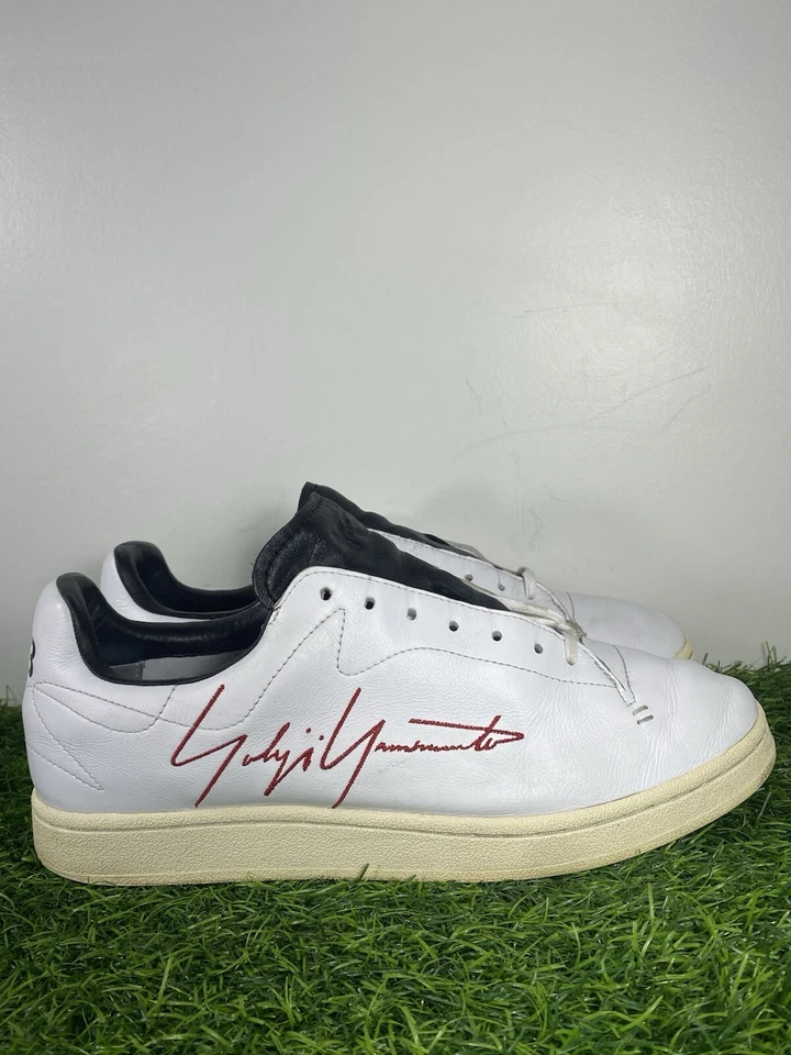 Adidas Y-3 Yohji Court Sport Men’s Size 10.5 White Black Leather FU9189 - Image 3 of 4