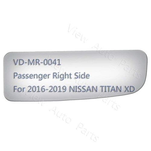 Lower Mirror Glass for 2016-2019 Nissan Titan XD Passenger Right Side RH Convex