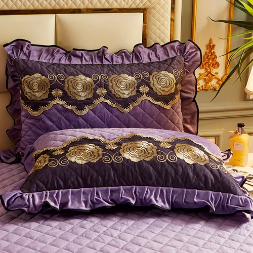 Spitze Samt Bettbezug Set mit 2 Kissenbezügen Doppelbett Queen Bettbezug Weich - Bild 40 von 101