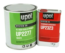 2K Urethane Primer HS Gallon Kit WHITE DTM U-Pol UP2277 W/UP2323 Std Hardener 