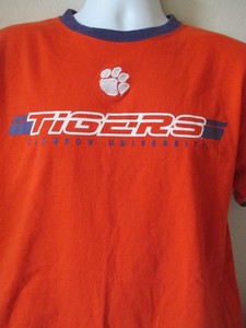 Details About Vtg 80s Tigers Clemson University Football Paw Logo Spell Out T Shirt Usa Sz L