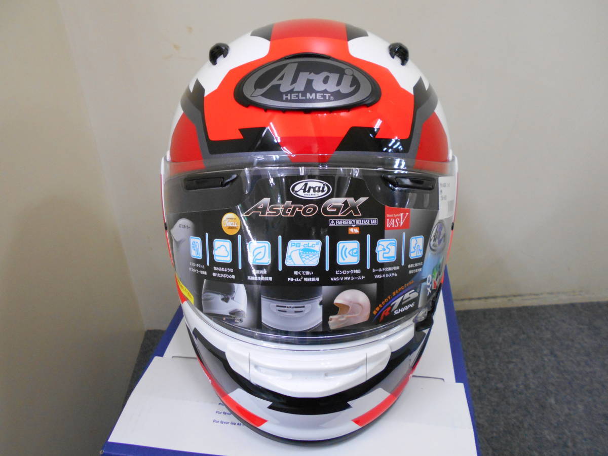 Arai ASTRO-GX FACE Red L size 59-60cm Astro GX Full Face Helmet