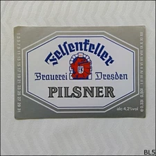 Felsenkeller Pilsner Brauerei Dresden Beer Label (BL5)
