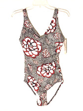NWT Stylish designer one piece swimsuit size Small floral print