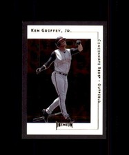 KEN GRIFFEY JR. SEATTLE MARINERS BASEBALL CARD 2001 FLEER PREMIUM #157 REDS