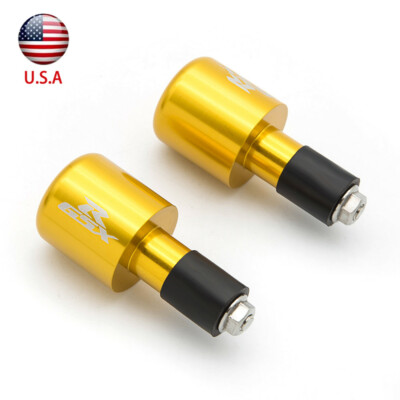 CNC Handle Bar Ends Handle Grip Plugs Logo For Suzuki GSXR600 GSXR750 GSXR1000