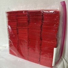 Plastic Canvas Mesh Lot of 200 red 2" x 2" size squares already Threaded