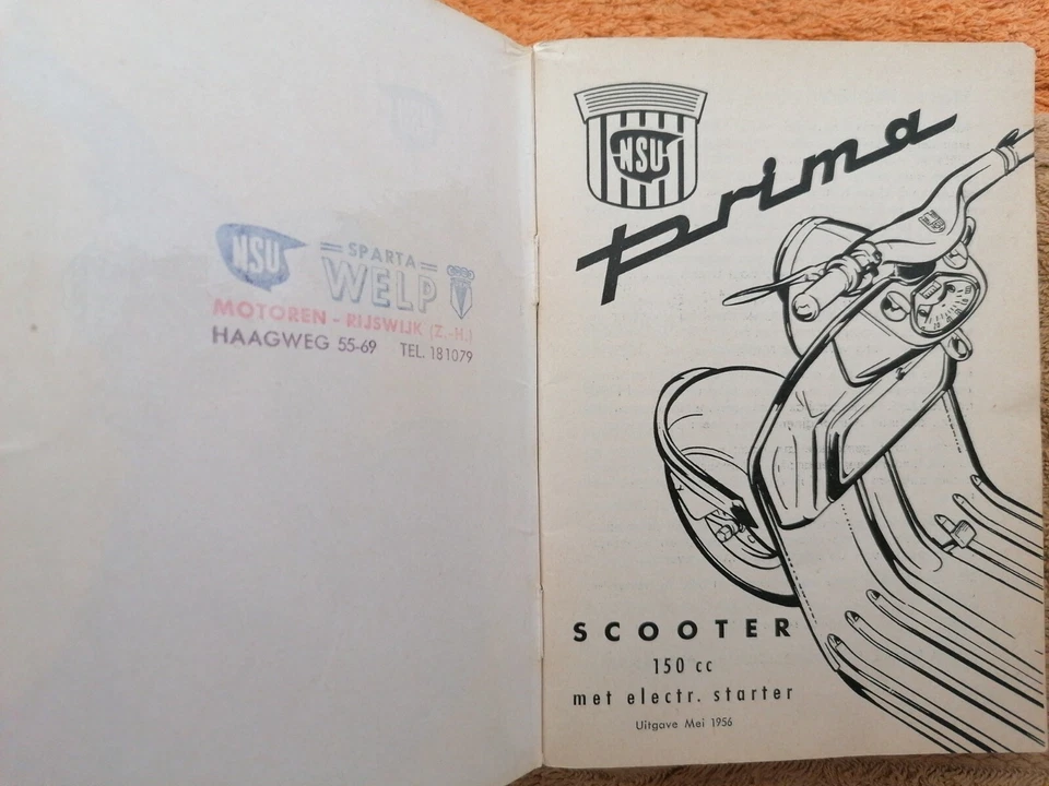 Libretto uso manutenzione NSU Prima scooter tipo lambretta - Immagine 2 di 4