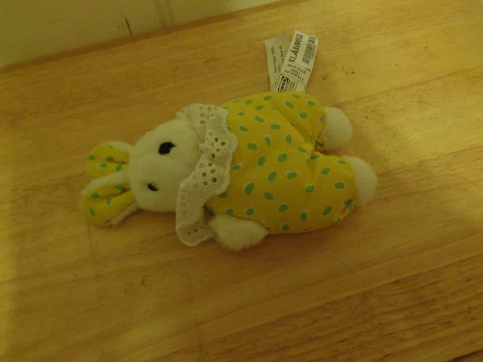 IKEA KLAMMIG BEBÉ CONEJITO DE PASCUA CONEJO AMARILLO VERDE LOVEY PELUCHE MUÑECA FIGURA JUGUETE Foto 3 de 4