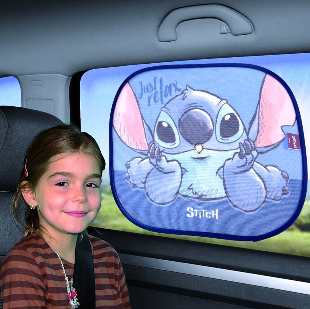 Stitch Par Tendón Sombrilla Lateral Coche Niños Ventana Ventosa 44x36cm