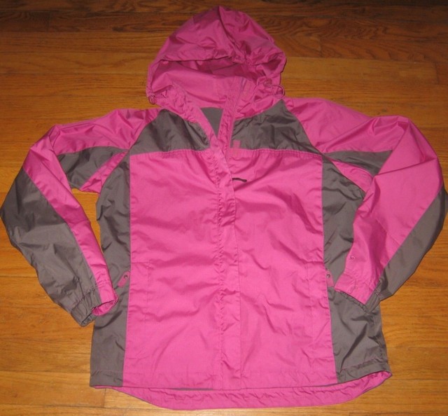 Champion Women's Jacket Windbreaker Purple Full Zip Hood Purple Gray small | eBay