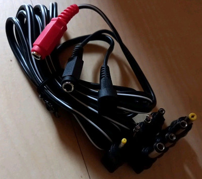 1 x Voltcraft Adapterkabelsatz 1,8m mit 6x Hohlsteckern 2x Klinke (C2)