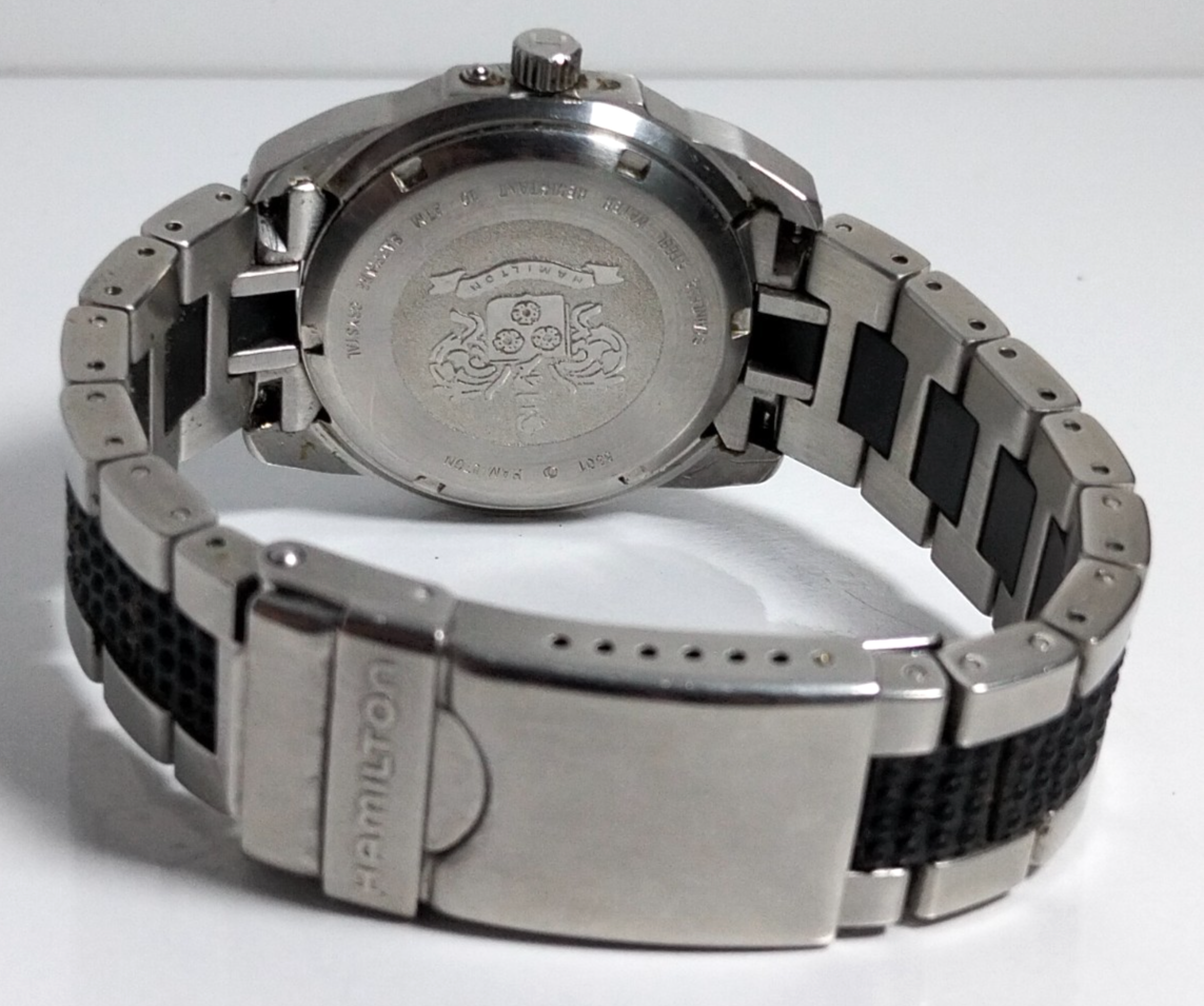 Hamilton Khaki Field Quartz 6301 Black Dial Sapphire Crystal 100M