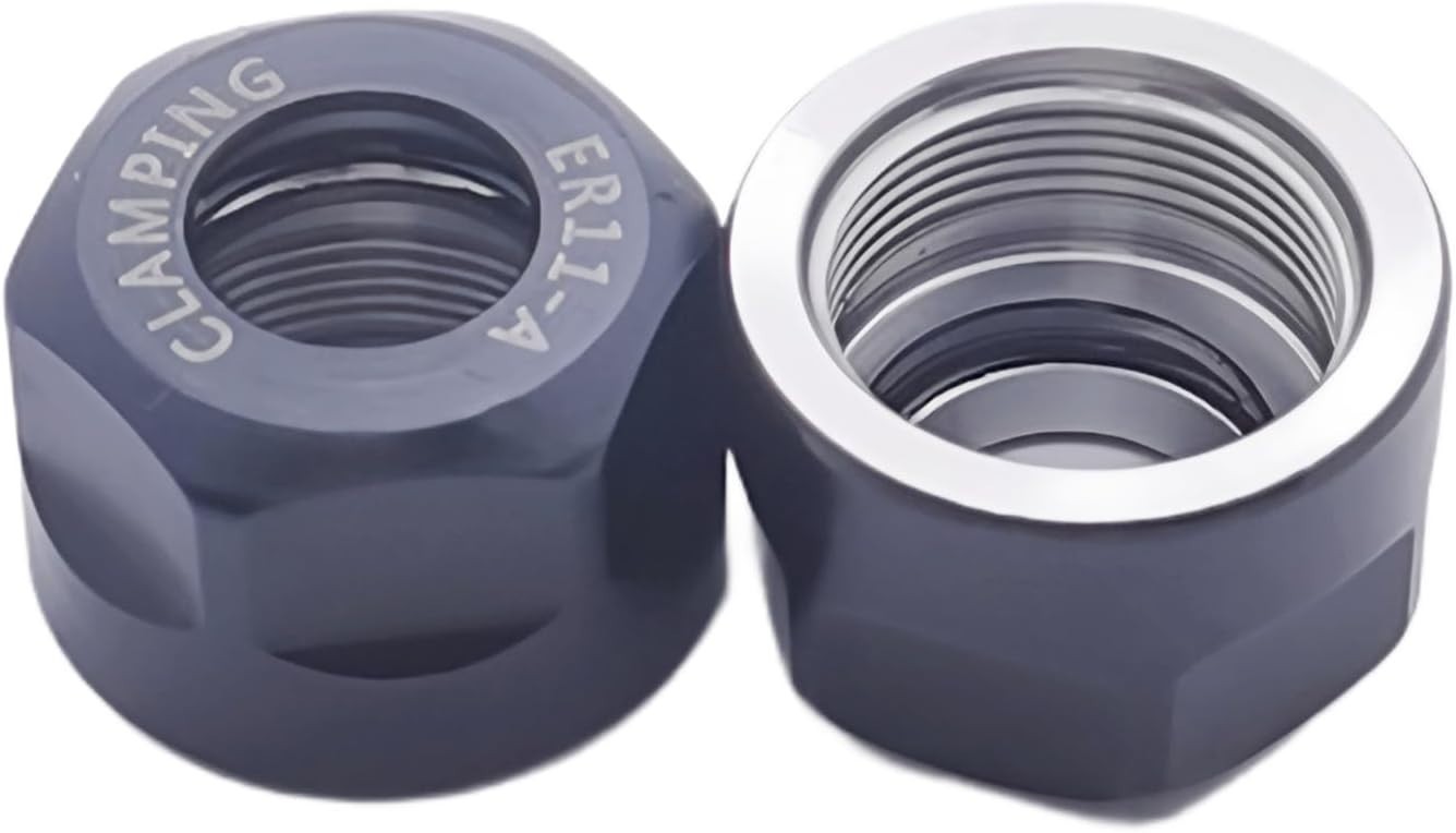 Durable ER11 Collet Nut Set - Includes 2Pcs 1/4 Inch, Stable Cutting Performance