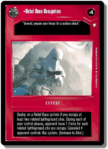 Rebel Base Occupation Heavily Played SWCCG: Special Edition
