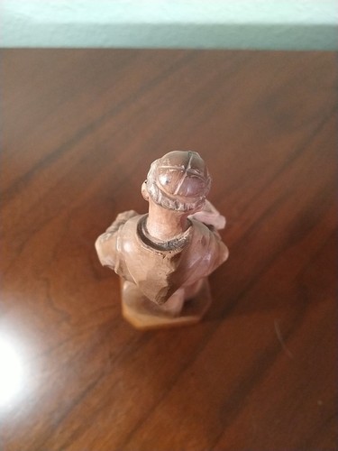 St. Francis w/ Dove Catholic Friar Monk Wood Statue Anri Style? Figurine Vintage - Picture 10 of 17