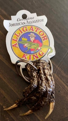 Alligator King Genuine American Alligator Foot Keychain