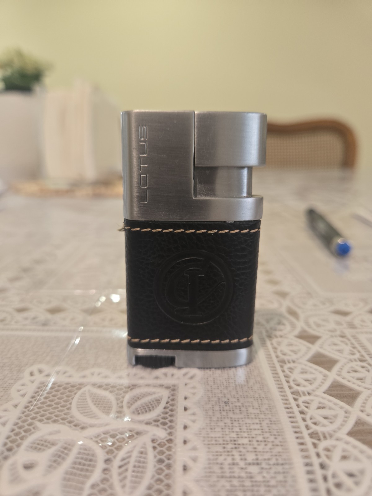 With Leather Grip Butane Refillable See Pics