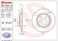 Pack Von 2 - Bremsscheibe 08.A759.11 Brembo FüR Audi